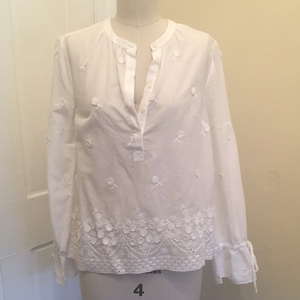 Jcrew embroidered blouse